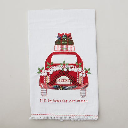 I'll Be Home For Christmas Tea Towel