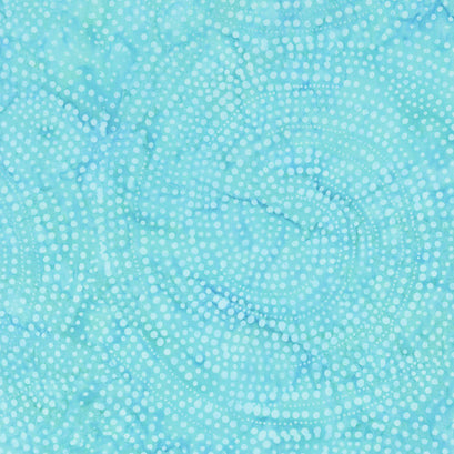Tonga Batiks - Colorwheel Plume Dotty Spiral Island Yardage