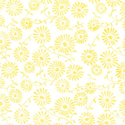 Tranquil Batiks - Daisy White Yardage