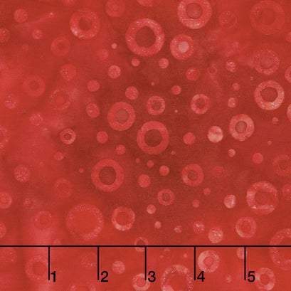 Artisan Batiks - Color Source 7 Circles Red Yardage
