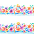 Sew Spring! - Floral Border Stripe Multi Yardage