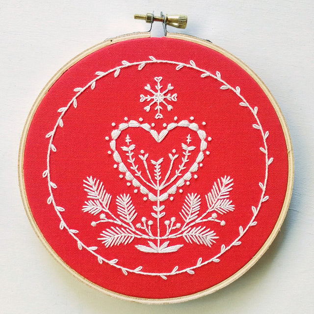 Holiday Heart Embroidery Kit Primary Image