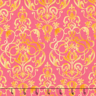 Paige's Passion - Passion Scroll Pink Yardage