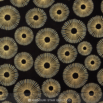 Sparkle - Circlet Ebony Metallic Yardage