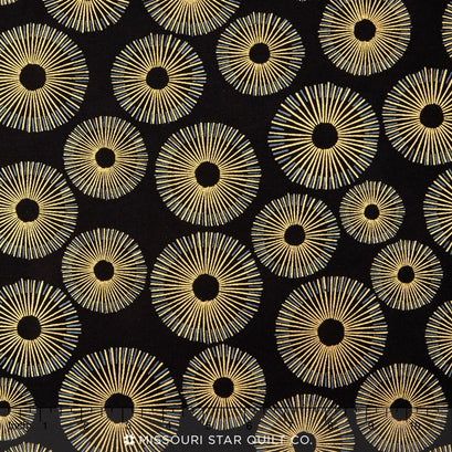 Sparkle - Circlet Ebony Metallic Yardage