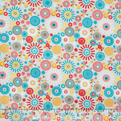 Girl Crazy - Petals Gray Yardage