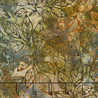Artisan Batiks - Cornucopia 8 Leaf Sprigs Earth Yardage