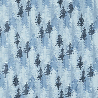 Wildlife Trail - Trees Blue Yardage