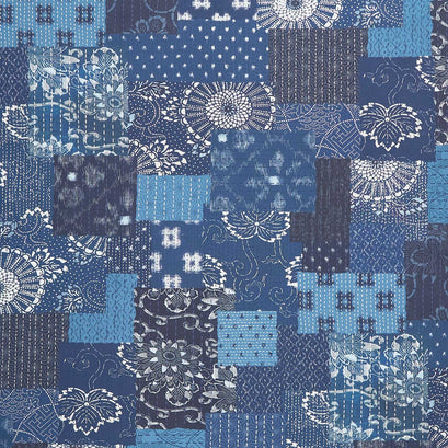 Indigo Blooming - Koraju Navy Yardage