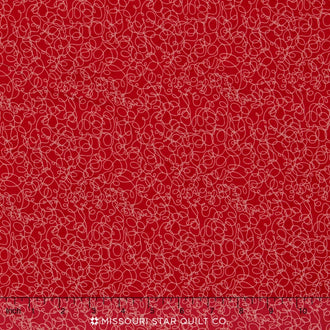 Happy Flappers - Twirls Red Yardage