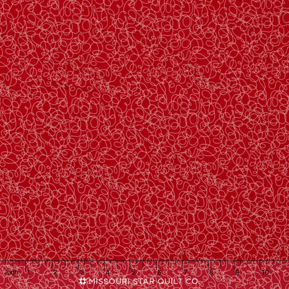 Happy Flappers - Twirls Red Yardage