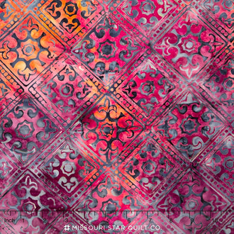 Artisan Batiks - Lafayette Tile Rose Yardage