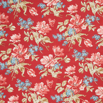 Lighthouse - Front Porch Bouquet Red Roof Yardage