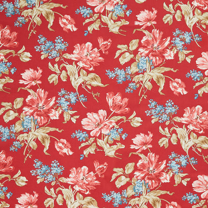 Lighthouse - Front Porch Bouquet Red Roof Yardage