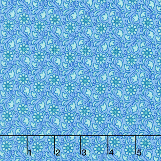 Molly's Magic - Posies Cornflower Yardage