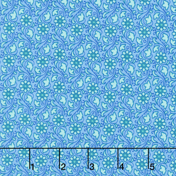 Molly's Magic - Posies Cornflower Yardage