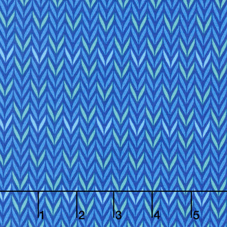 Molly's Magic - Leafy Blue Orchid Yardage