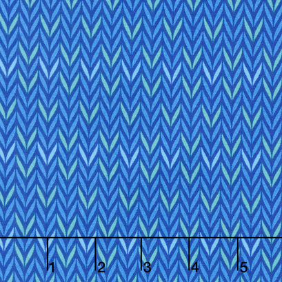 Molly's Magic - Leafy Blue Orchid Yardage