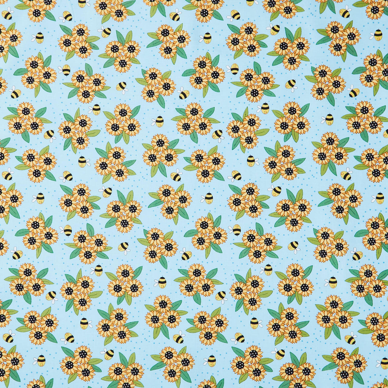 Sunny Honey - Sunny Bouquet Blue Yardage
