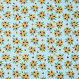 Sunny Honey - Sunny Bouquet Blue Yardage