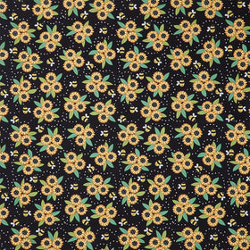 Sunny Honey - Sunny Bouquet Black Yardage