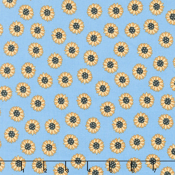 Sunny Honey - Sunny Days Blue Yardage