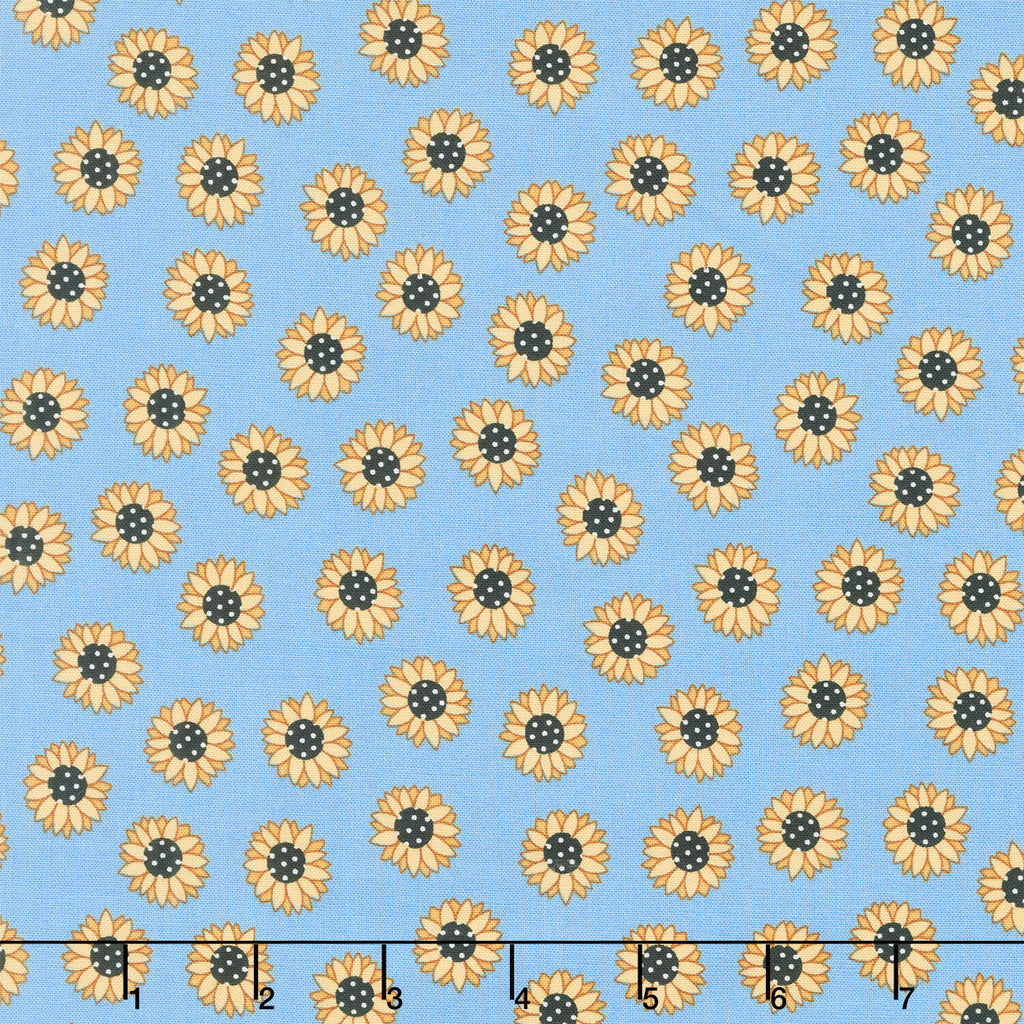 Sunny Honey - Sunny Days Blue Yardage