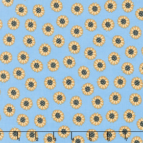 Sunny Honey - Sunny Days Blue Yardage