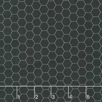 Sunny Honey - Honeycomb Black Yardage