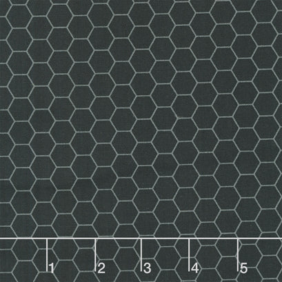 Sunny Honey - Honeycomb Black Yardage