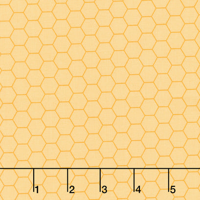 Sunny Honey - Honeycomb Yellow Yardage