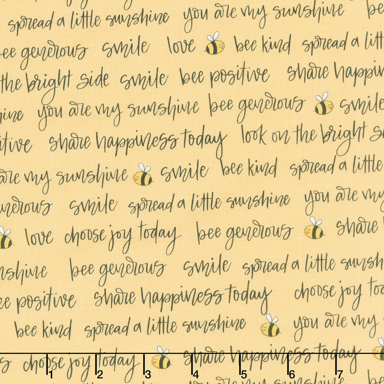 Sunny Honey - Bee Positive Yellow Yardage