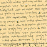 Sunny Honey - Bee Positive Yellow Yardage