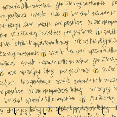 Sunny Honey - Bee Positive Yellow Yardage