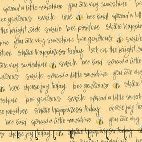 Sunny Honey - Bee Positive Yellow Yardage