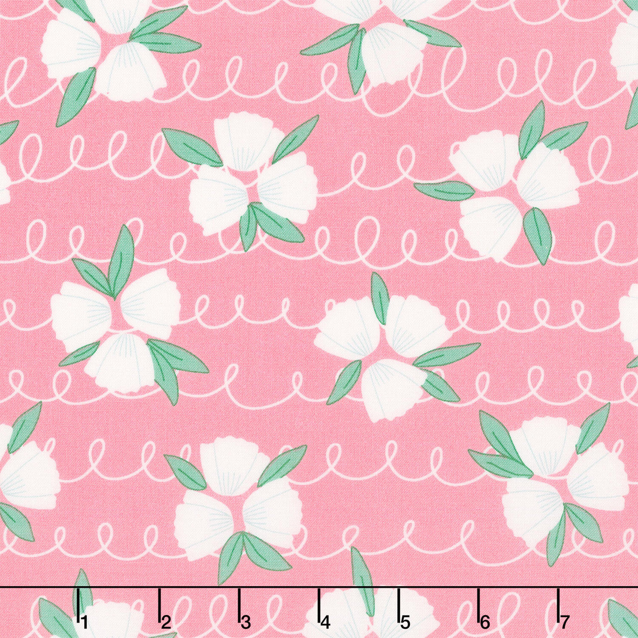 Bloom and Sew - Tulip Trios Salmon Yardage