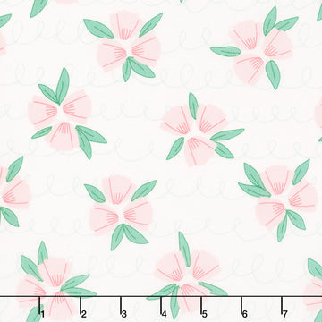 Bloom and Sew - Tulip Trios Cream Yardage