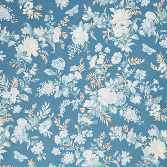 Sewing Bird - Bed of Roses Indigo Yardage