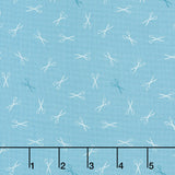 Sewing Bird - Good Scissors Azure Yardage