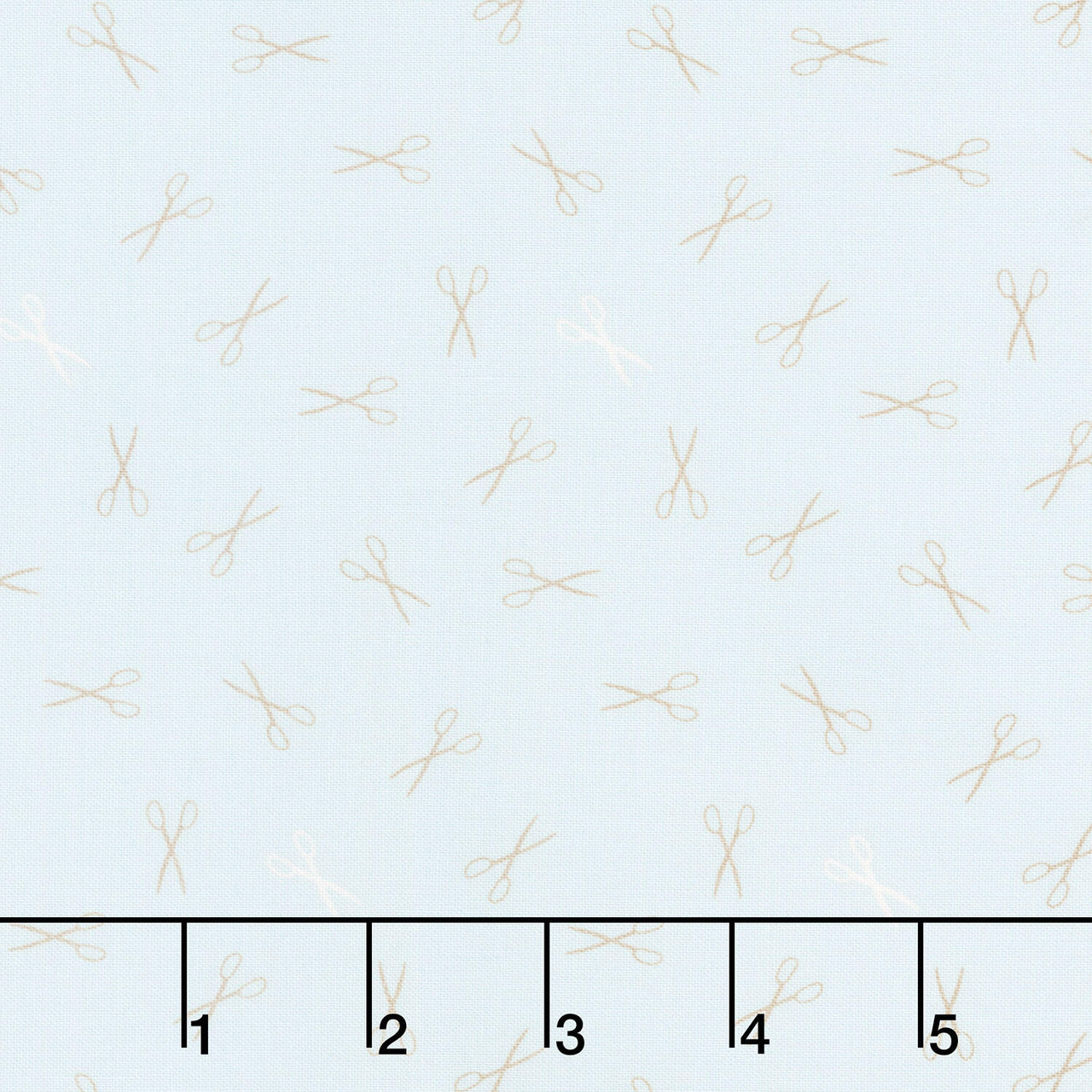 Sewing Bird - Good Scissors Blue Quartz Yardage