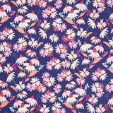 Petals and Stitches - Echinacea Navy Yardage