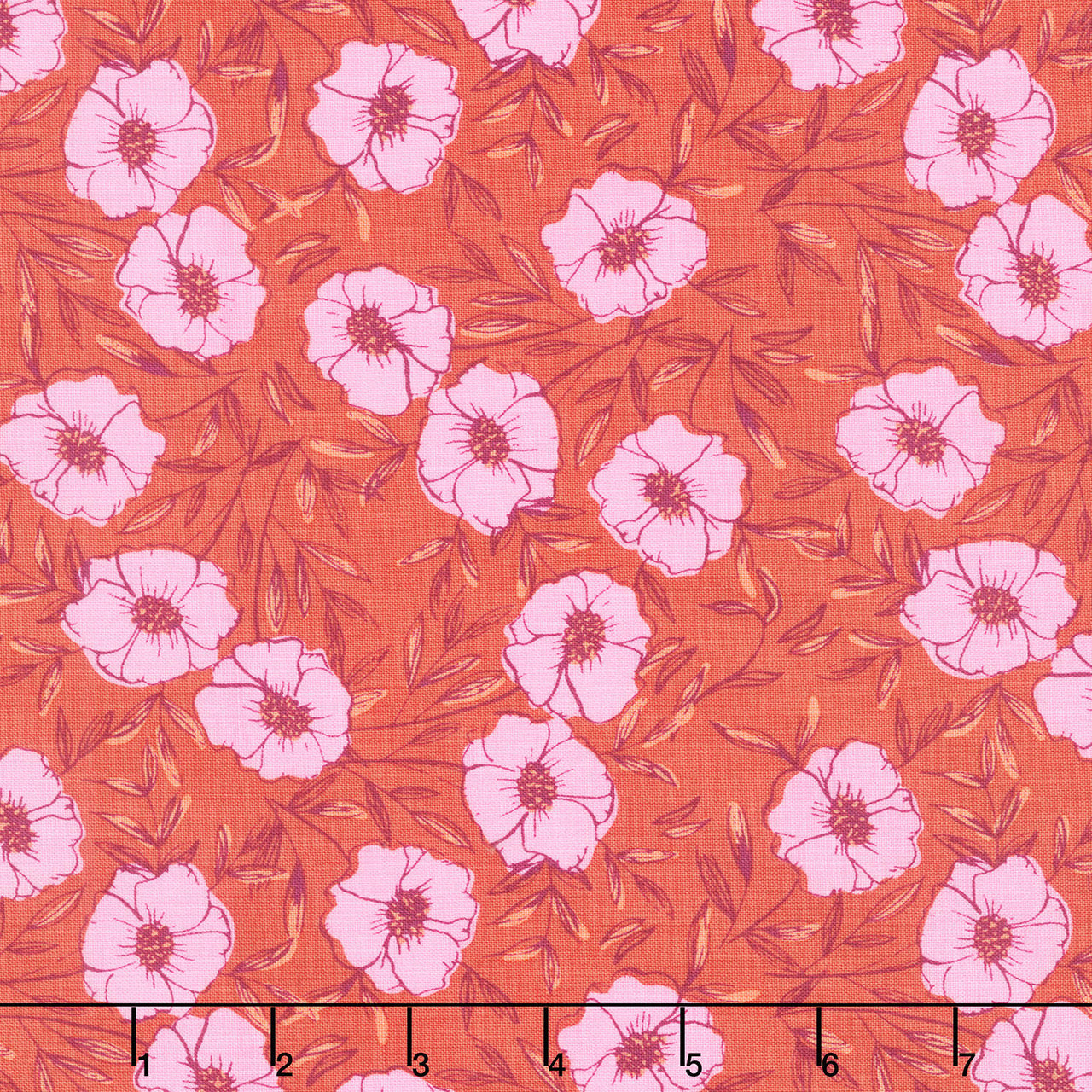 Petals and Stitches - Bouquet Bliss Rust Yardage