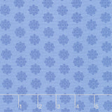 Petals and Stitches - Tiled Dresden Denim Yardage
