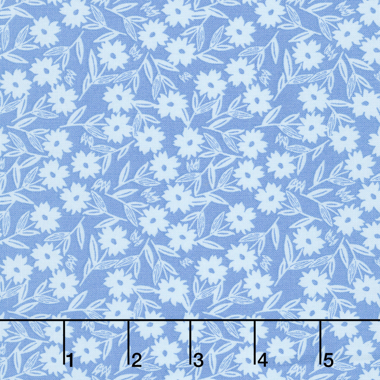 Petals and Stitches - Sunshine Blooms Denim Yardage