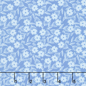 Petals and Stitches - Sunshine Blooms Denim Yardage
