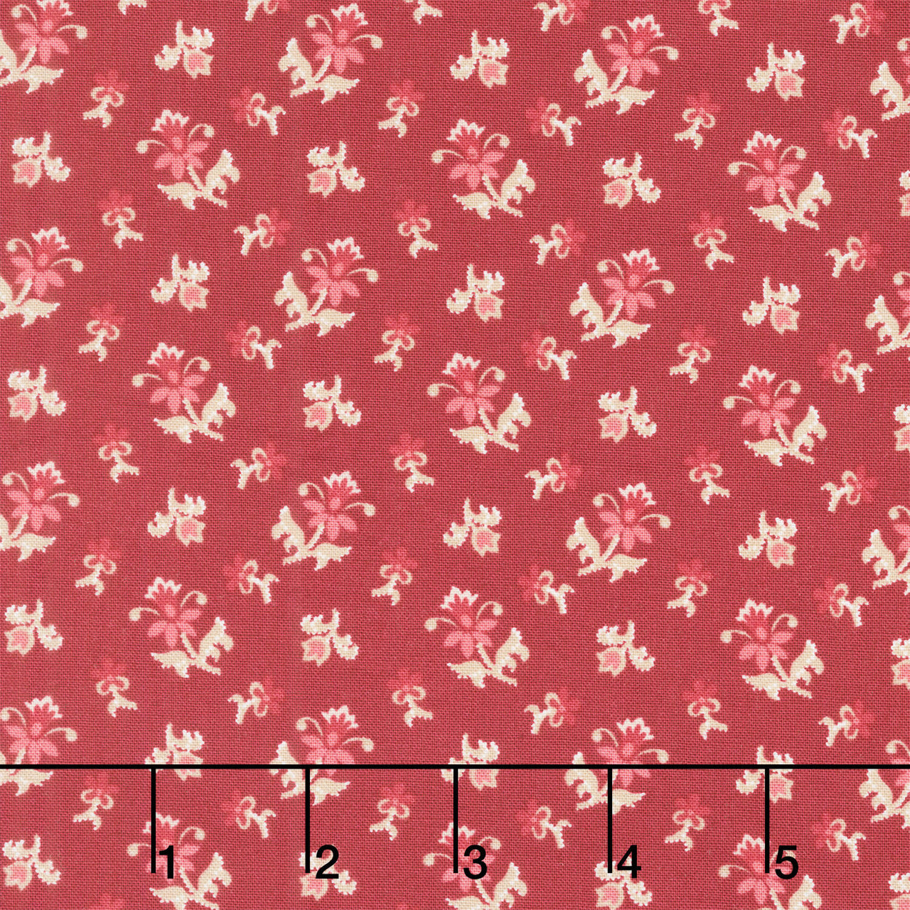 Wildflower Cottage - Scatter Garden Crimson Yardage