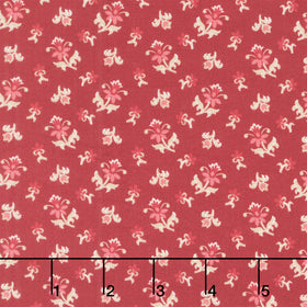 Wildflower Cottage - Scatter Garden Crimson Yardage