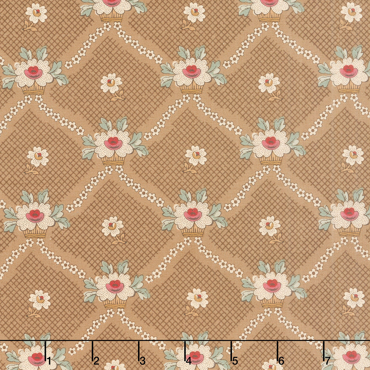 Always and Forever - Lattice Baskets Toast Yardage