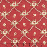 Always and Forever - Lattice Baskets Crimson Yardage