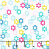 Color Pop Playground - Hexie Garden White Yardage